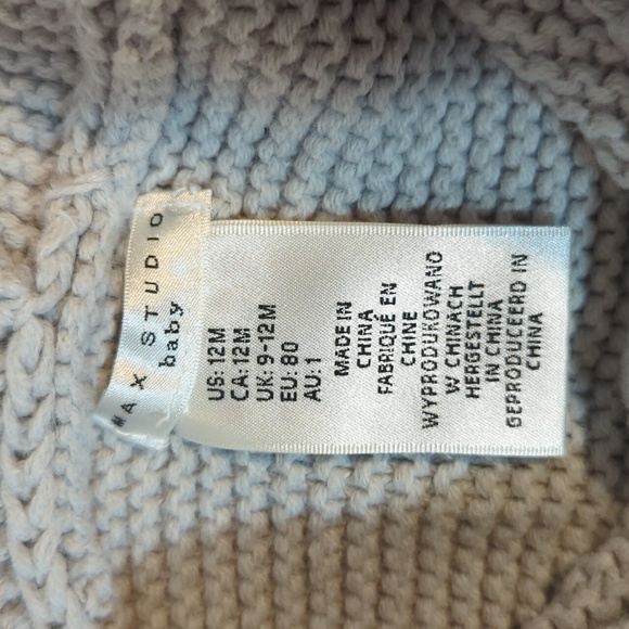 Max Studio baby Jacket Bunny Hooded Carrot snap closure Sweater Size 12 months - Picture 5 of 7